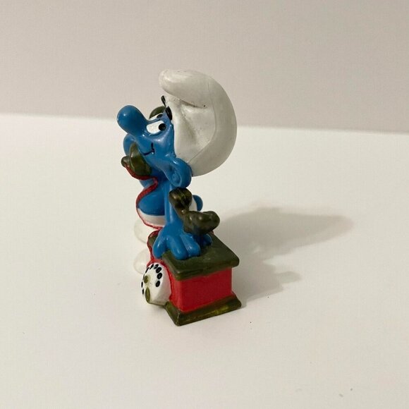 Vintage 1980 Smurfs Telephone Smurf Phone Figure Toy - Picture 3 of 12